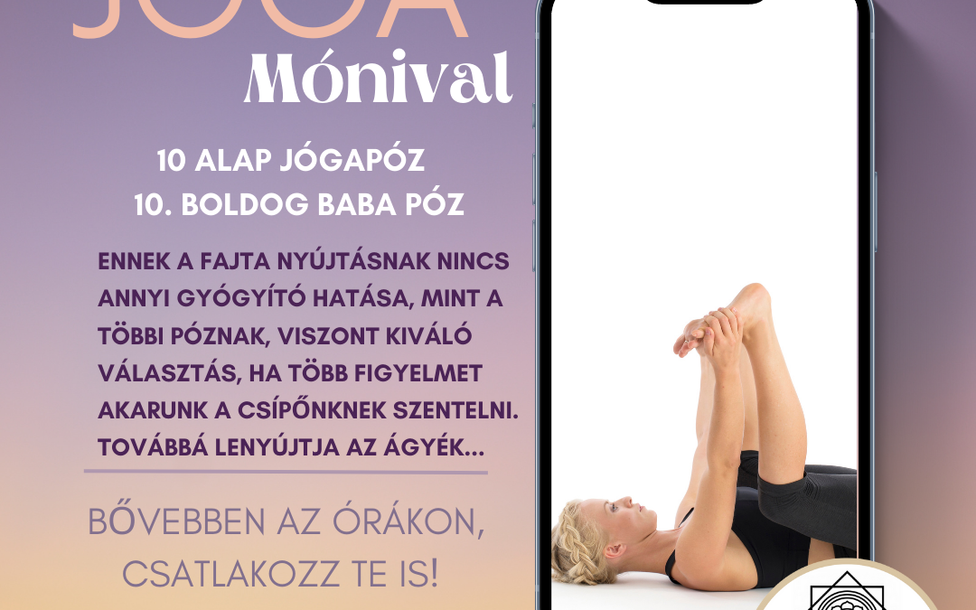 10. Boldog baba póz (Ananda Balasana)