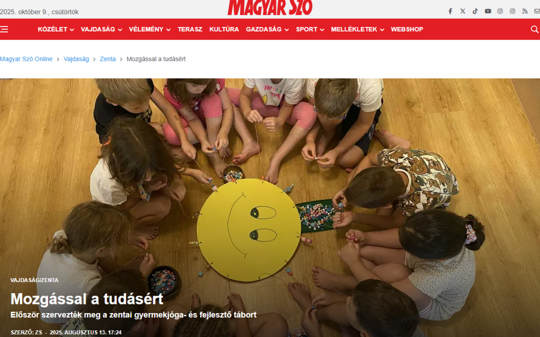 Gyermekjóga táborok – Magyar Szó